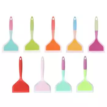Силиконовая кухонная утварь, кухонная утварь, лопаточка, говяжье мясо, яйцо, кухонный скребок, широкие инструменты для приготовления пиццы, лопатка с антипригарным покрытием, лопатка жёлтый