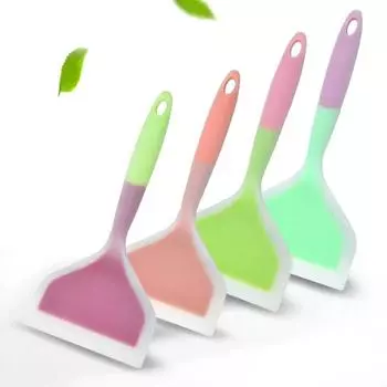 Силиконовая кухонная утварь, кухонная утварь, лопаточка, говяжье мясо, яйцо, кухонный скребок, широкие инструменты для приготовления пиццы, лопатка с антипригарным покрытием, лопатка