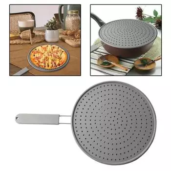 Силиконовая кухонная защита от брызг с ручкой, жаропрочная защита от брызг масла, крышка сливной доски, крышка кухонной сковороды