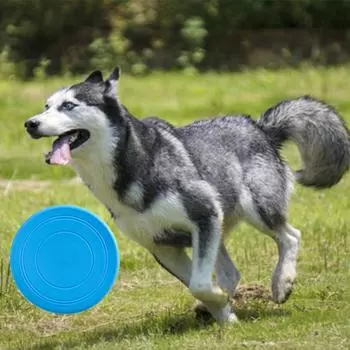 Силиконовая летающая тарелка, забавная игрушка для собак и кошек, игра для домашних животных, летающие диски, устойчивые к жеванию, для щенков, более быстрая дрессировка, интерактивные игрушки для домашних животных чёрный