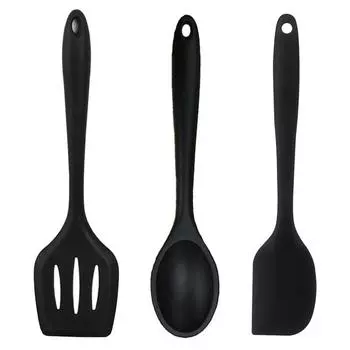Силиконовая лопатка Большая кухонная лопатка Силиконовая ложка для приготовления пищи Антипригарная лопатка для торта Ложка для смешивания Кухонные принадлежности