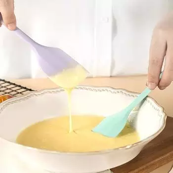 Силиконовая лопатка для крема, термостойкая, антипригарная, идеально подходит для приготовления пищи, выпечки и перемешивания, кухонный инструмент пищевого класса жёлтый