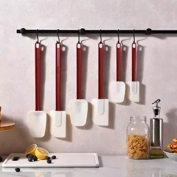 Силиконовая лопатка для масла, 2 шт., кухонная лопатка для выпечки тортов, удлиненная ручка, силиконовая лопатка для выпечки 10inch