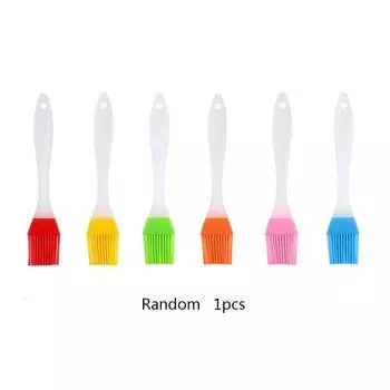Силиконовая лопатка Кисть для барбекю Кулинарный инструмент для выпечки Термостойкая масляная кисть Random 1pcs