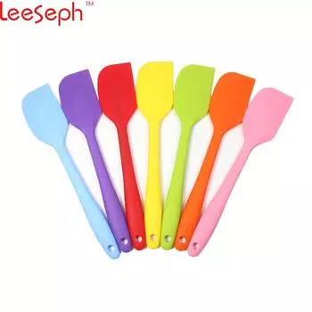 Силиконовая лопатка Leeseph 8 дюймов - 1 шт., небольшая жаропрочная антипригарная кухонная утварь (многокрасочный)