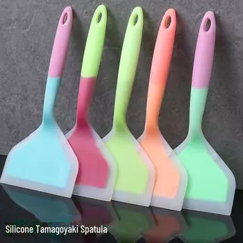 Силиконовая лопатка тамагояки, устойчивая к высоким температурам, с нескользящей ручкой — идеально подходит для домашней кухни
