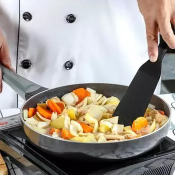 Силиконовая лопатка Тонкая силиконовая лопатка Тернер Длинная лопатка для блинов Антипригарная лопатка для блинов для приготовления яиц, бургеров Инструменты для выпечки