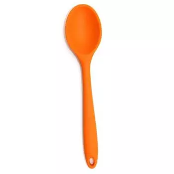 Силиконовая ложка для кухни, питья, домашняя посуда, термостойкая, многоцветная, для супа, столовая, ресторан, торт, принадлежности для отеля жёлтый