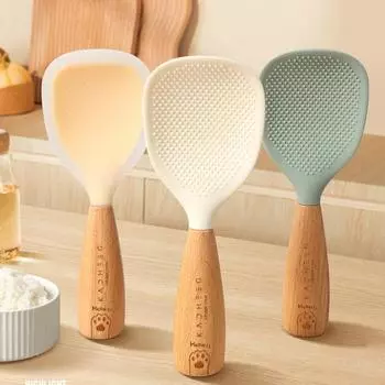 Силиконовая ложка для риса, антипригарное пищевое качество, устойчивая к высоким температурам ложка для риса жёлтый