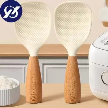 Силиконовая ложка для риса, антипригарное пищевое качество, устойчивая к высоким температурам ложка для риса жёлтый