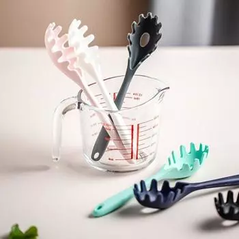 Силиконовая ложка для спагетти и пасты, совок для пасты, половник для спагетти и лапши, щелевая ложка, термостойкая посуда, кухонный гаджет