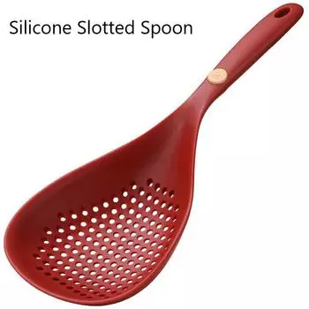 Силиконовая ложка с прорезями, кухонные половники с антипригарным покрытием, не содержат BPA и термостойкие до 480°F, кухонная утварь с силиконовым антипригарным покрытием, инструмент для выпечки