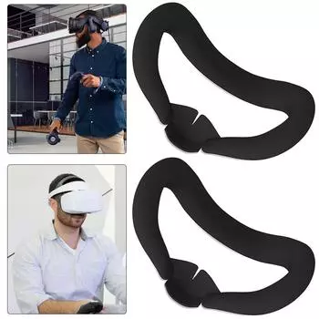 Силиконовая маска для лица, светонепроницаемая накладка на лицо для Meta Quest 3 (черный)