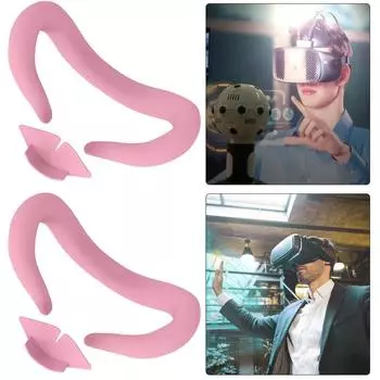 Силиконовая маска для лица, светонепроницаемая накладка на лицо для Meta Quest 3 (розовый)