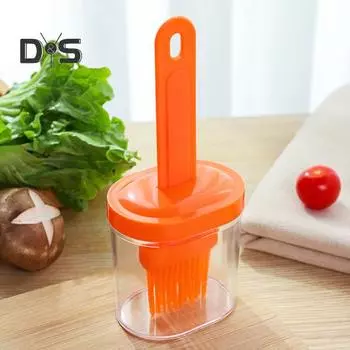 Силиконовая масляная щетка, герметичная бутылка, встроенный универсальный контейнер для масла, гаджет для приготовления пищи розовый