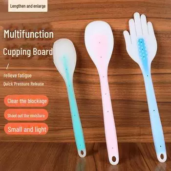 Силиконовая массажная доска для меридианов для расслабления спины, ног, плеч и шеи Palm розовый