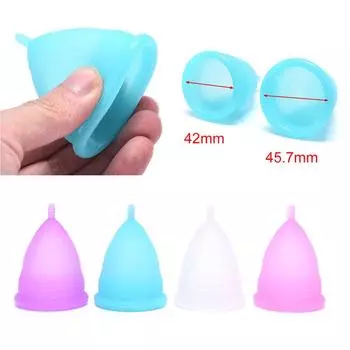 Силиконовая менструальная чаша Женская менструальная чаша может сочетаться со складной чашкой синий