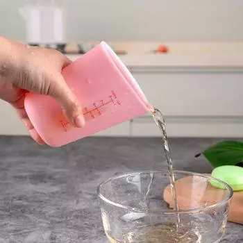 Силиконовая мерная кружка, термостойкая нескользящая ручка «сделай сам», многоразовый инструмент для выпечки, не содержащий BPA S белый