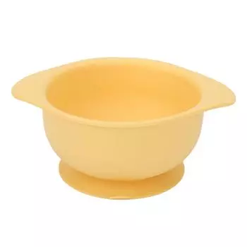 Силиконовая миска с присоской, устойчивая к высоким температурам, не переворачивающаяся, для детей и пожилых людей, желтая жёлтый