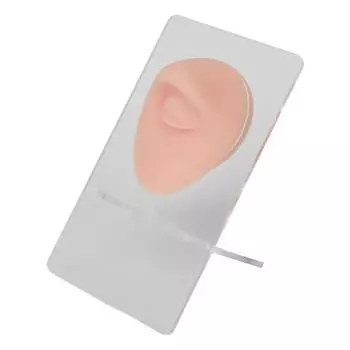 Силиконовая модель бровей для глаз 3D имитация пирсинга модель глаза с подставкой для демонстрации ювелирных изделий светло-бежевый