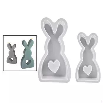 Силиконовая модель кролика, литье из эпоксидной смолы, скульптура, инструмент, ручная работа, пасхальные подарки, изготовление свечей