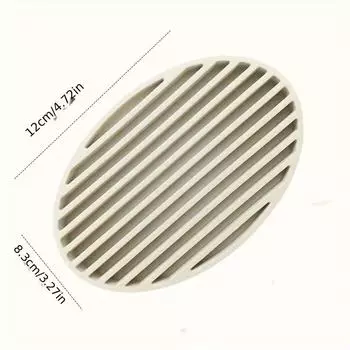 Силиконовая мыльница, нескользящая, с полосатым дренажем, держатель для мыла в ванной, подходит для мыла ручной работы чёрный