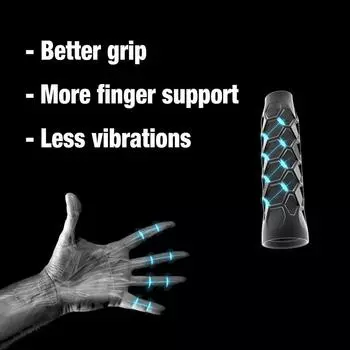 Силиконовая накладка для ракетки Pickleball, нескользящая, для защиты рук, впитывающая пот чёрный