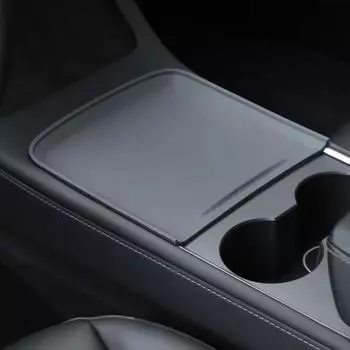 Силиконовая накладка на центральную панель управления для Tesla Model 3 Model Y, противоскользящая защитная пленка для центральной консоли, аксессуары для интерьера чёрный