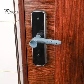 Силиконовая накладка на дверную ручку с присоской, препятствующей столкновению, антистатическая защита дверной ручки, защита от ожогов и замерзания для летних и зимних помещений, защита от замерзания и жары жёлтый