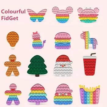 Силиконовая настольная головоломка, декомпрессионная игрушка для снятия стресса, подарок на день рождения, Рождество для девочек и мальчиков Christmas tree: green