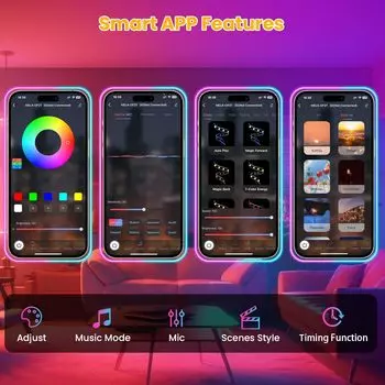 Силиконовая неоновая веревка 30 м 24 В RGB APP умная лента водонепроницаемая RGB отрезная лента DIY украшение для вечеринки и фестиваля 24V&5M&US PLUG
