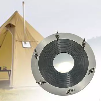 Силиконовая палатка для печи с круглым основанием, мигающая труба на крыше для навесов, гаражей, хижин чёрный