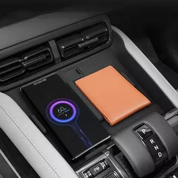 Силиконовая панель для беспроводной зарядки для BYD Equation Leopard 5, нескользящий коврик для беспроводной зарядки для BYD Equation Leopard 5 чёрный