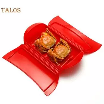 Силиконовая пароварка, пищевая паровая стойка, многоразовая, прочная, для рыбы, мяса, кухонная утварь для столовой M красный