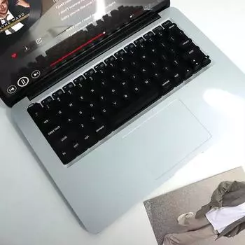 Силиконовая пленка для клавиатуры ноутбука, удобный артефакт для печати с длинными ногтями, защищает маникюр, доступны накладные ногти, колпачки для клавиш чёрный