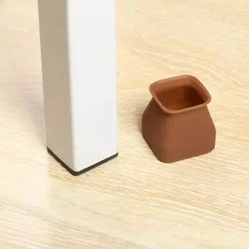 Силиконовая подкладка для ног стула, защита пола стола 1 шт. коричневый