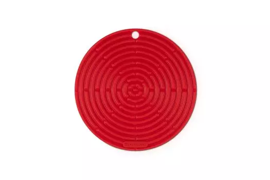 Силиконовая подставка для кастрюли Le Creuset 20 см, подставка-варежка, вишнево-красная, термостойкая, морозостойкая, японская [Авторизованный продукт]