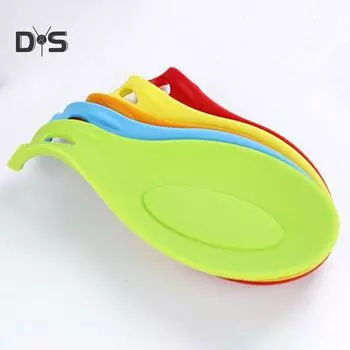 Силиконовая подставка для ложки, термостойкая кухонная утварь, лопаточка, коврик для миксера, держатель коврика зелёный