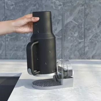 Силиконовая подставка для слива стаканов, быстросохнущий органайзер для стаканов, противоскользящий дизайн, пищевой класс розовый