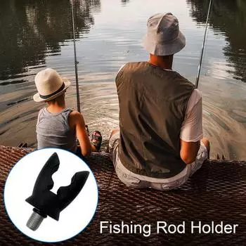 Силиконовая подставка для удочки, противоскользящая, светится в темноте, портативная, легкая, держатель для удочки, кронштейн для головы, аксессуары для рыбалки чёрный