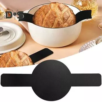 Силиконовая подставка для выпечки с длинной ручкой. Безопасный термостойкий маслостойкий голландский коврик с антипригарной поверхностью. Коврик для выпечки. Духовка. Принадлежности для барбекю. чёрный
