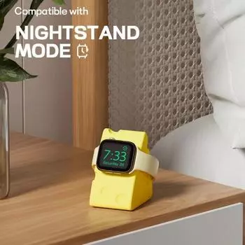 Силиконовая подставка для зарядного устройства для Apple Watch Series 49/45/44/42/41/40/38 мм iWatch Ultra/8/SE2/7/6/SE/5/4/3/2/1, зарядная док-станция 2.8inch