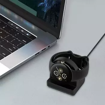 Силиконовая подставка для зарядного устройства, портативная подставка для часов, нескользящий держатель для кабеля для зарядки на рабочем столе для Google Pixel Watch 2 белый