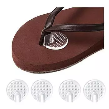 Силиконовая подушечка в передней части стопы для сандалий-шлепанцев, противоскользящие вставки, стельки на полметра, невидимый разделитель пальцев, противоскользящий массажер 1 Pair S