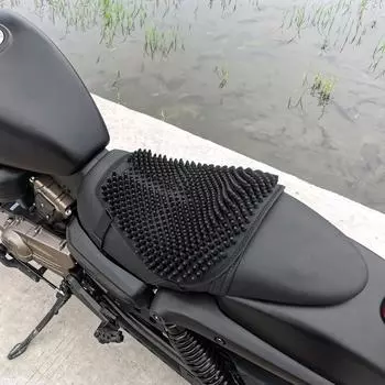 Силиконовая подушка сиденья для мотоцикла, эргономичная подушка, облегчение давления при езде чёрный