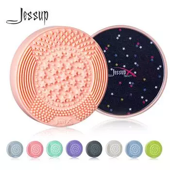 Силиконовая подушка + спонж для чистки и сушки кистей белый