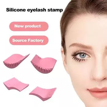 Силиконовая подводка для глаз, штамп для хвоста, компактный, удобный для путешествий, мягкий и удобный инструмент для накладных ресниц для макияжа глаз розовый