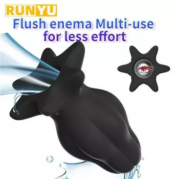 Силиконовая полая анальная пробка с пробкой, большая анальная пробка, анальный расширитель, очиститель для анальной вагины, клизмы, анальные секс-игрушки для мужчин и женщин S