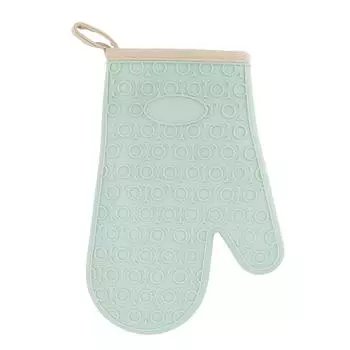 Силиконовая прихватка для духовки, термостойкая, водонепроницаемая, нескользящая, кухонная перчатка для выпечки с зелёный