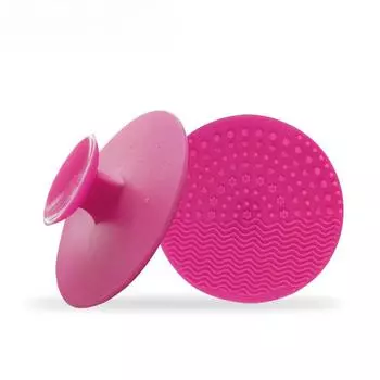 Силиконовая присоска, кисть для мытья, кисть для макияжа, чистящая подушечка для мытья яиц, косметическая кисть для мытья посуды 10cm розовый